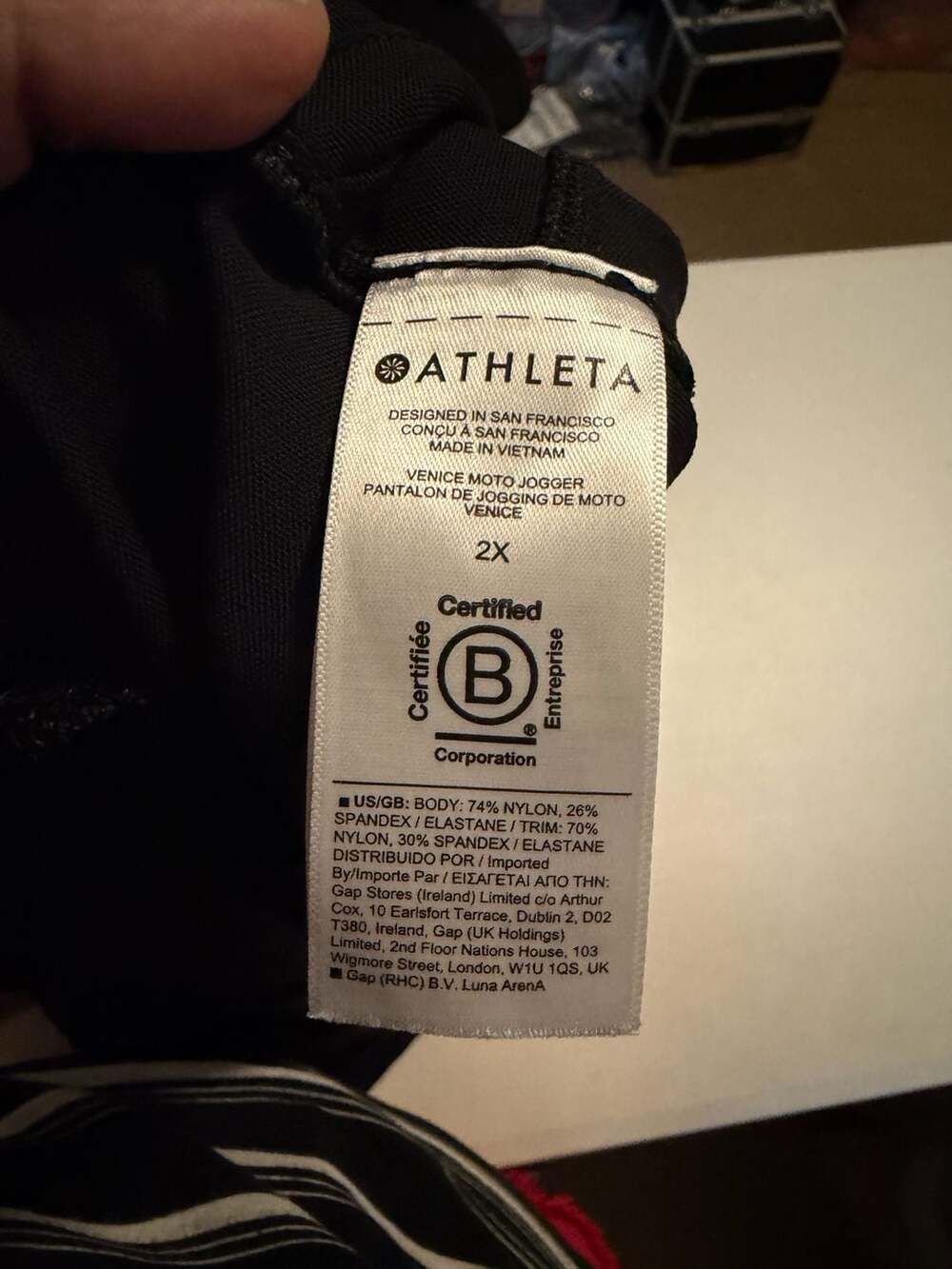 Athleta Venice Moto Jogger Pants Black Plus Size 2X - Picture 5 of 9